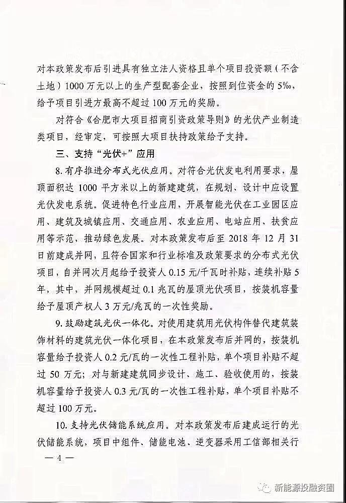 【重磅】合肥分布式光伏给予投资人0.15元/千瓦时(图4) 【重磅】合肥分布式光伏给予投资人0.15元/千瓦时(图4)